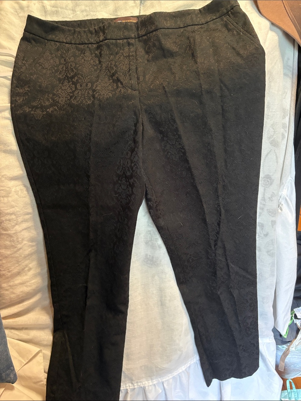 Dana Buchman Black Jacquard Dress Pants 20”waist
